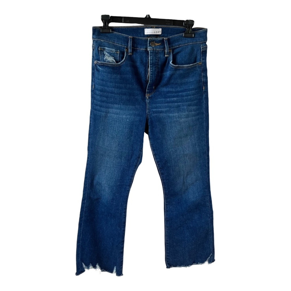 Loft Kick Crop Jeans, Women Petite 30/10, Mid-Wash